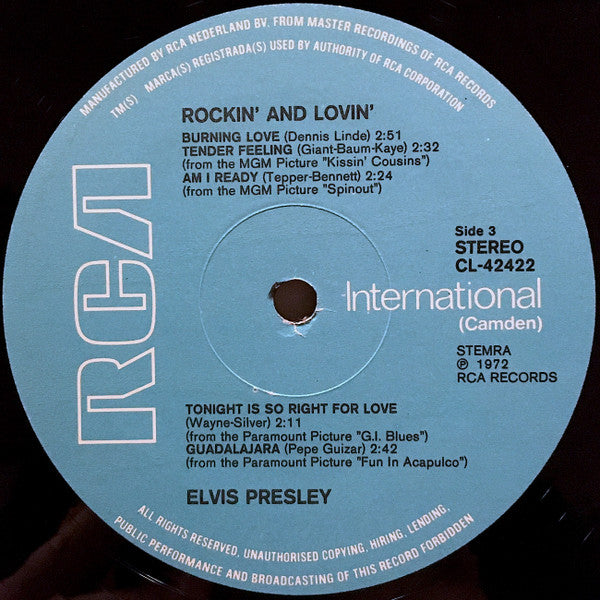 Elvis Presley - Rockin' And Lovin' (LP) 50210 Vinyl LP Dubbel Goede Staat