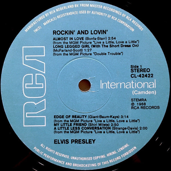 Elvis Presley - Rockin' And Lovin' (LP) 50210 Vinyl LP Dubbel Goede Staat