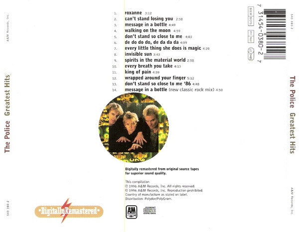 Police - Greatest Hits (CD) Compact Disc Goede Staat