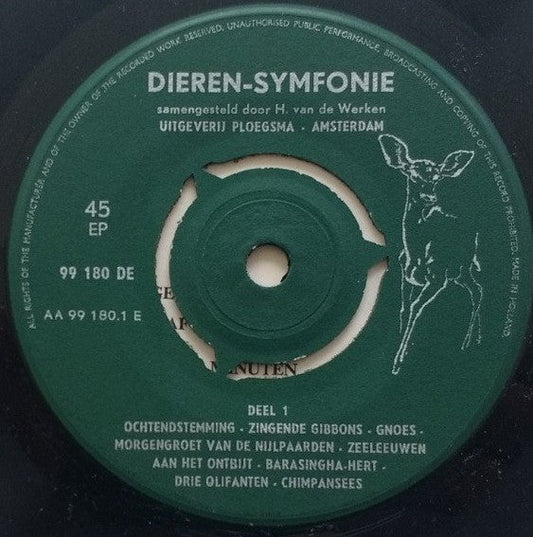 H. van de Werken - Dieren Symfonie 07818 Vinyl Singles Hoes: Generic