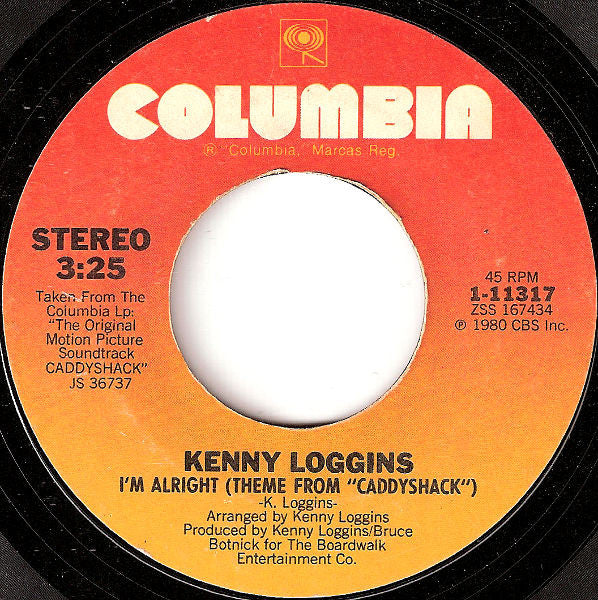 Kenny Loggins - I'm Alright (Theme From "Caddyshack") Vinyl Singles Vinyl Goed / Hoes Generic