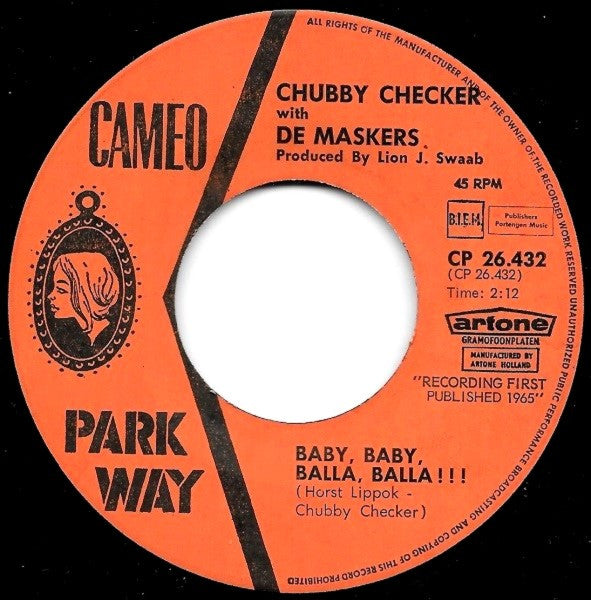 Chubby Checker With De Maskers - Baby, Baby, Balla, Balla!!! 17210 Vinyl Singles Goede Staat