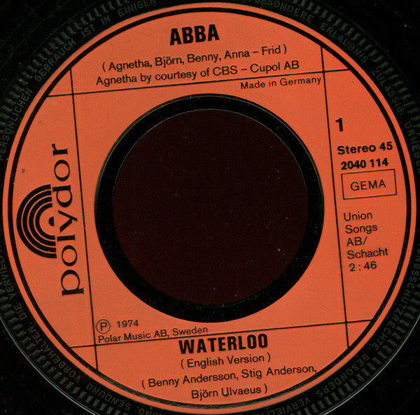 ABBA, Björn & Benny, Agnetha & Anni-Frid - Waterloo Vinyl Singles Vinyl Goed / Hoes Generic