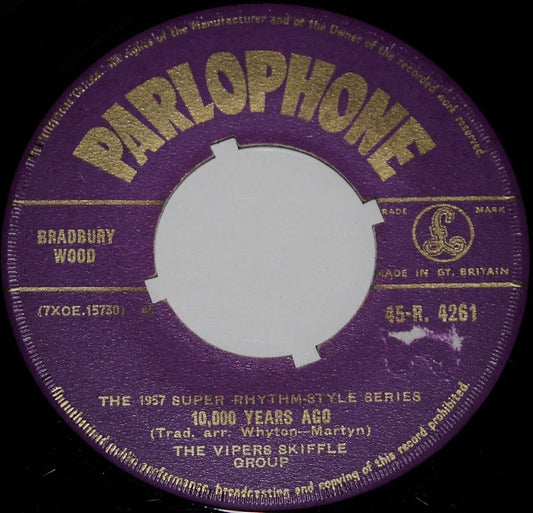 Vipers Skiffle Group - Don't You Rock Me Daddy-O Vinyl Singles Vinyl Very Good (VG) <br> Hoes Good Plus (G+)