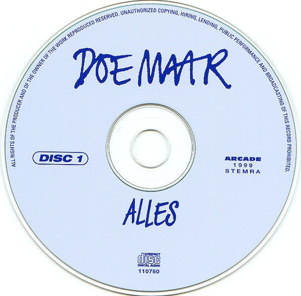 Doe Maar - Alles (CD) Compact Disc Goede Staat