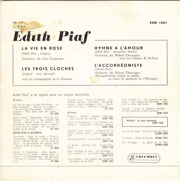 Edith Piaf - La Vie En Rose