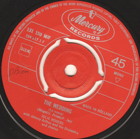 Julie Rogers - The Wedding (La Novia) Vinyl Singles Vinyl Goed / Hoes Generic