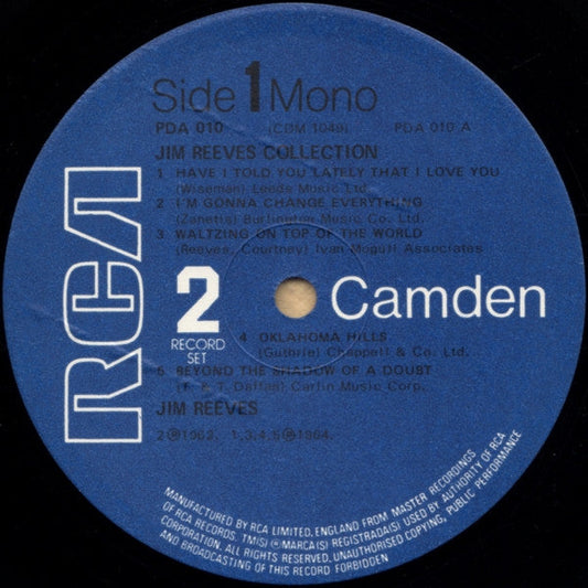 Jim Reeves - The Jim Reeves Collection (LP) Vinyl LP Vinyl Zeer Goed / Hoesje Goed "VINYLSINGLES.NL"