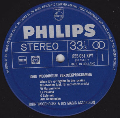 John Woodhouse - Verzoekprogramma (LP) Vinyl LP Vinyl Very Good (VG) <br> Hoes Good Plus (G+)