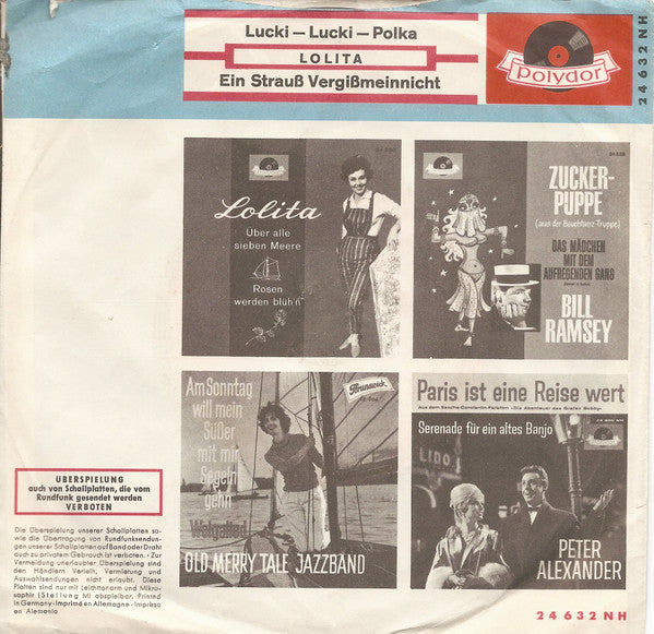 Lolita - Lucki-Lucki-Polka Vinyl Singles Vinyl Very Good (VG) <br> Hoes Good Plus (G+)