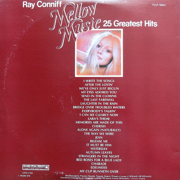 Ray Conniff - Mellow Music 25 Greatest Hits (LP) 50304 Vinyl LP Dubbel Goede Staat