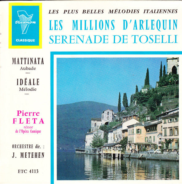 Pierre Fleta - Les Plus Belles Mélodies Italiennes Vinyl Singles EP Vinyl Very Good (VG) <br> Hoes Good Plus (G+)