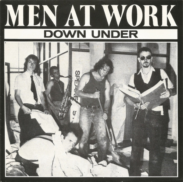 Men At Work - Down Under Vinyl Singles Vinyl Very Good (VG) <br> Hoes Good Plus (G+)