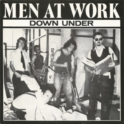 Men At Work - Down Under Vinyl Singles Vinyl Very Good (VG) <br> Hoes Good Plus (G+)
