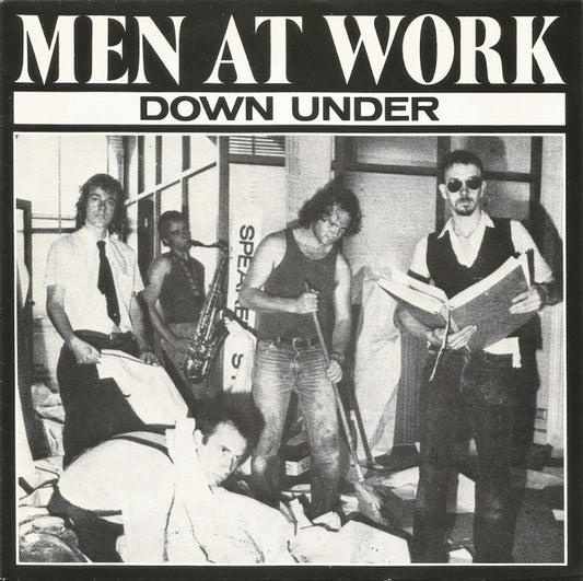 Men At Work - Down Under Vinyl Singles Vinyl Very Good (VG) <br> Hoes Good Plus (G+)