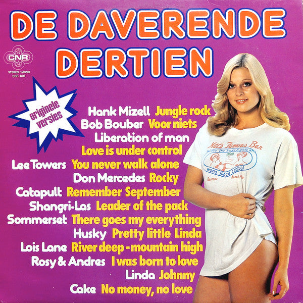 Various - De Daverende Dertien (LP) Vinyl LP Vinyl Very Good (VG) <br> Hoes Good Plus (G+)