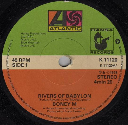 Boney M. - Rivers Of Babylon 18593 Vinyl Singles Hoes: Generic