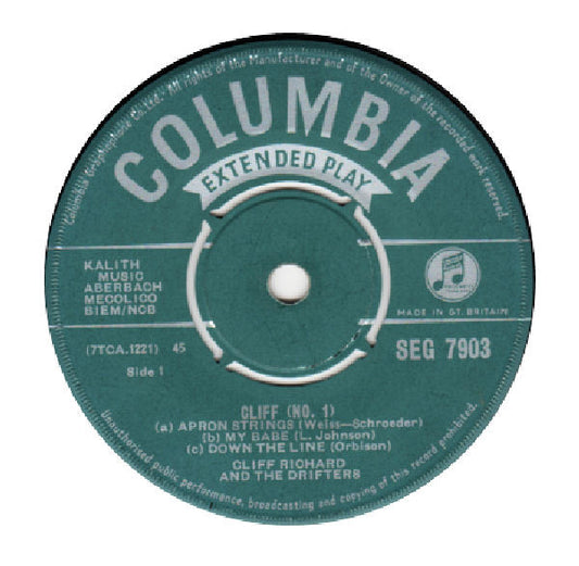 Cliff Richard & The Drifters - Cliff No. * Vinyl Singles EP Vinyl Goed / Hoes Generic