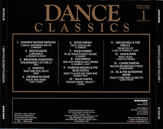 Various - Dance Classics Volume 1 (CD) Compact Disc Goede Staat