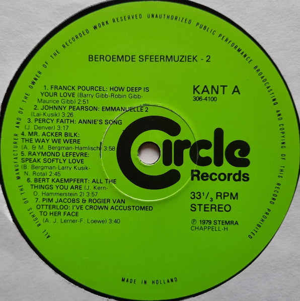 Various - Beroemde Sfeermuziek 2 - 30 Romantische Film- En T.V. Melodieën (LP) Vinyl LP Dubbel Vinyl Very Good (VG) <br> Hoes Good Plus (G+)