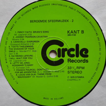 Various - Beroemde Sfeermuziek 2 - 30 Romantische Film- En T.V. Melodieën (LP) Vinyl LP Dubbel Vinyl Very Good (VG) <br> Hoes Good Plus (G+)