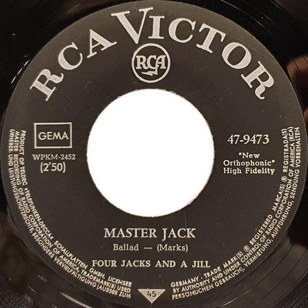 Four Jacks And A Jill - Master Jack Vinyl Singles Vinyl Very Good (VG) <br> Hoes Generic
