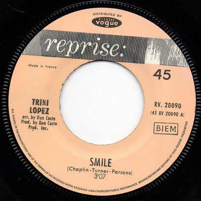 Trini Lopez - Smile Vinyl Singles Vinyl Very Good (VG) <br> Hoes Generic