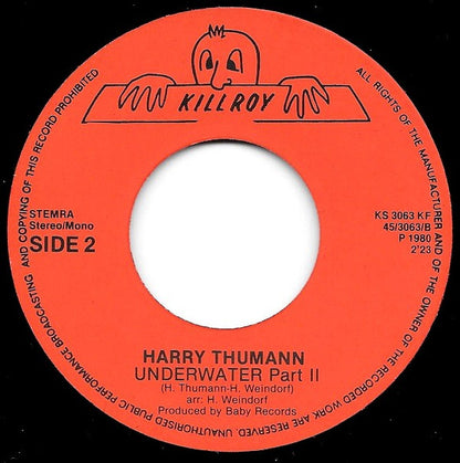 Harry Thumann - Underwater Part I & II Vinyl Singles Vinyl (VG) <br> Hoes Generic