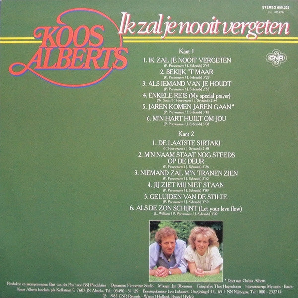 Koos Alberts - Ik Zal Je Nooit Vergeten (LP) 50332 Vinyl LP VINYLSINGLES.NL