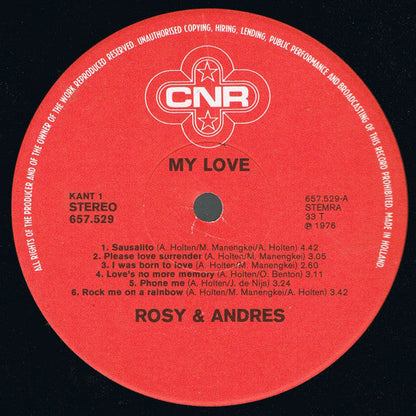Rosy & Andres - My Love (LP) 48627
