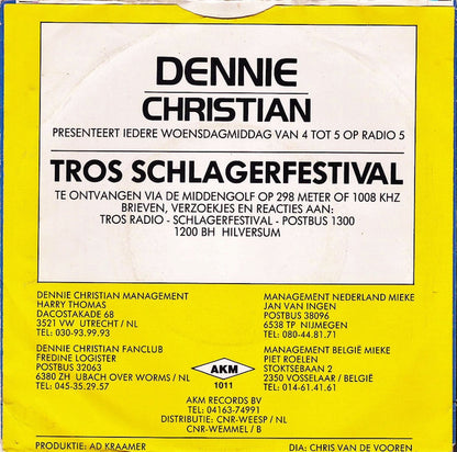 Dennie Christian & Mieke - Jij Bent Niet Meer Alleen 43545 Vinyl Singles Vinyl Very Good (VG) <br> Hoes Good Plus (G+)