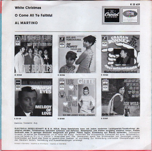 Al Martino - White Christmas Vinyl Singles Vinyl Zeer Goed / Hoesje Goed "VINYLSINGLES.NL"