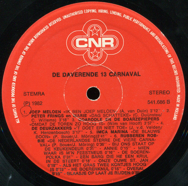 Various - De Daverende Dertien Carnaval (LP) 51358 Vinyl LP Goede Staat