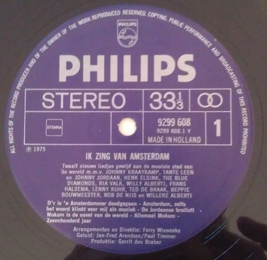 Various - Ik Zing Van Amsterdam (LP)