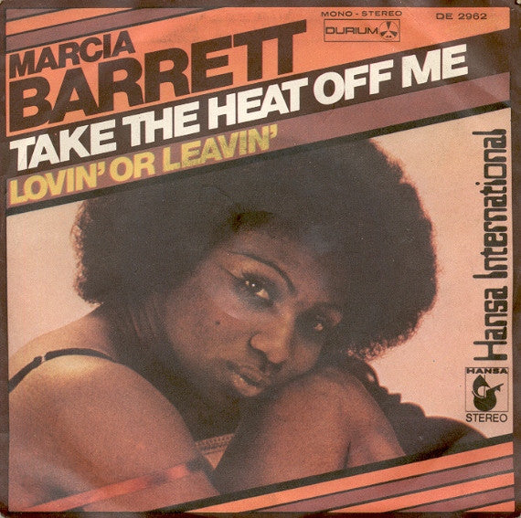 Marcia Barrett - Take The Heat Off Me Vinyl Singles Vinyl Very Good (VG) <br> Hoes Good Plus (G+)