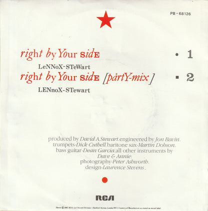 Eurythmics - Right By Your Side 35998 Vinyl Singles Goede Staat