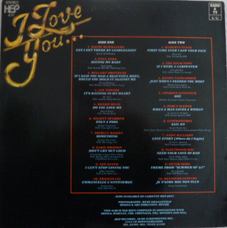 Various - I Love You (LP) 40198 (B) Vinyl LP VINYLSINGELS.NL