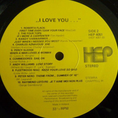 Various - I Love You (LP) 40198 (B) Vinyl LP VINYLSINGELS.NL