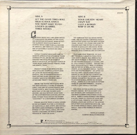 Freddy Fender - Your Cheatin' Heart (LP)