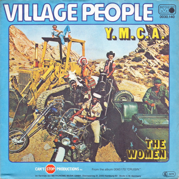 Village People - Y.M.C.A. Vinyl Singles Vinyl Very Good (VG) <br> Hoes Good Plus (G+)