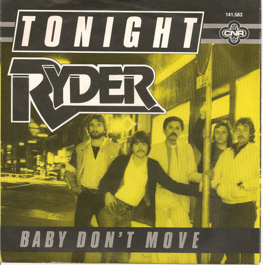 Ryder - Tonight Vinyl Singles Vinyl Very Good (VG) <br> Hoes Good Plus (G+)