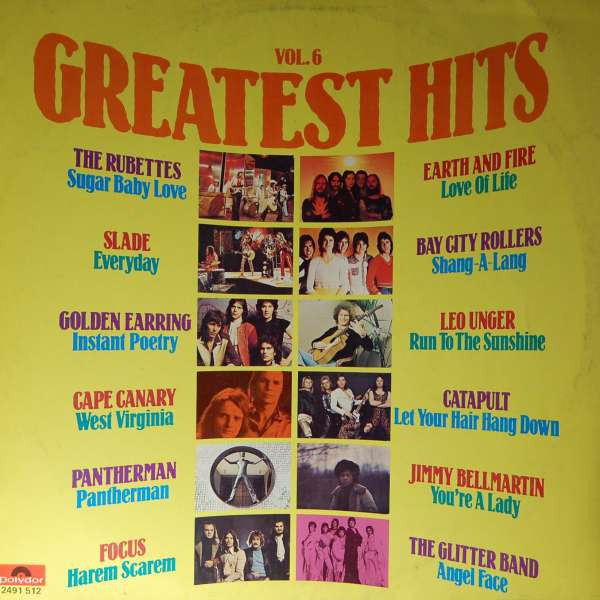 Various - Greatest Hits Vol. 6 (LP) Vinyl LP Vinyl Very Good (VG) <br> Hoes Good Plus (G+)