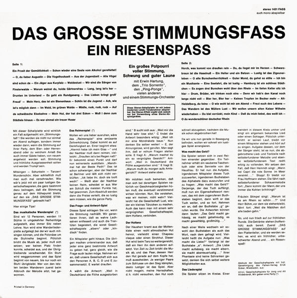 Various - Das Grosse Stimmungsfass (Ein Riesenspass) (LP) 50316 Vinyl LP VINYLSINGLES.NL