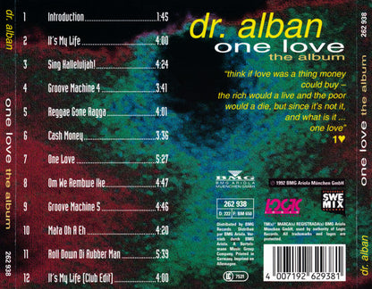 Dr. Alban - One Love (The Album) (CD) Compact Disc Goede Staat