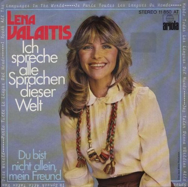 Lena Valaitis - Ich Spreche Alle Sprachen Dieser Welt Vinyl Singles Vinyl Very Good (VG) <br> Hoes Good Plus (G+)