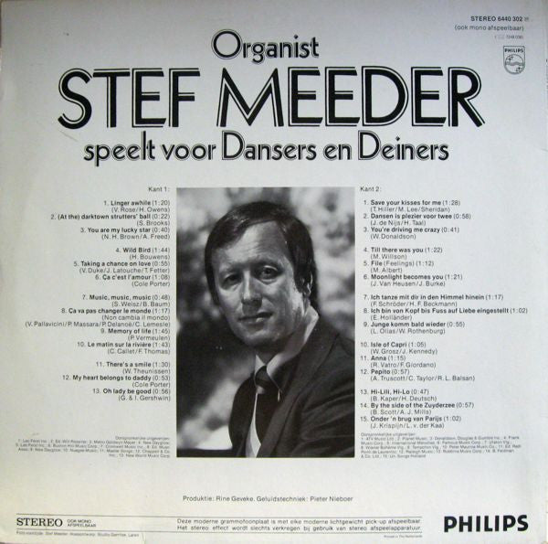 Stef Meeder - Organist Stef Meeder Speelt Voor Dansers En Deiners (LP) 50728 Vinyl LP Goede Staat