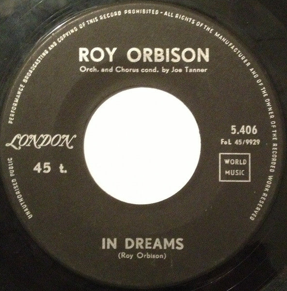 Roy Orbison - Shahdaroba Vinyl Singles Vinyl Very Good (VG) <br> Hoes Generic