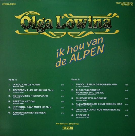 Olga Lowina - Ik Hou Van De Alpen (LP)