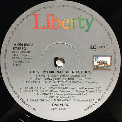 Timi Yuro - The Very Original Greatest Hits (LP)
