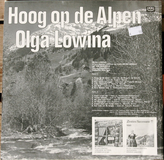 Olga Lowina - Hoog Op De Alpen (LP) Vinyl LP Vinyl Zeer Goed / Hoesje Goed "VINYLSINGLES.NL"